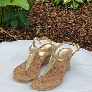 NEW Ralph Lauren Cork Wedges